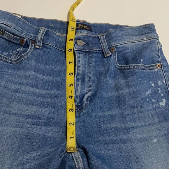 Polo by Ralph Lauren Blue and White Straight Leg Jeans - Picture 5 of 13